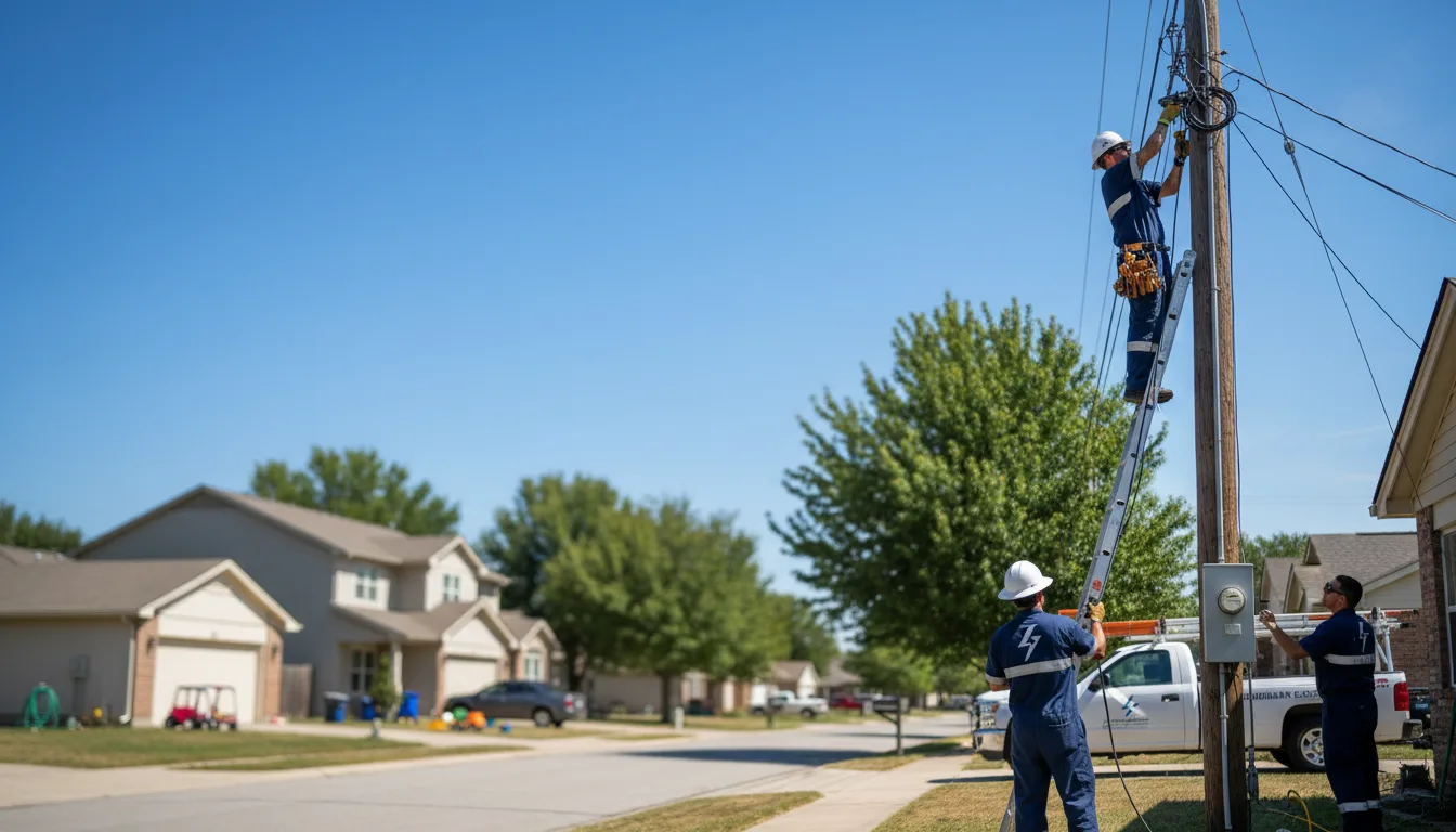 Residential electrician providing installation services in Johnsonville, IL